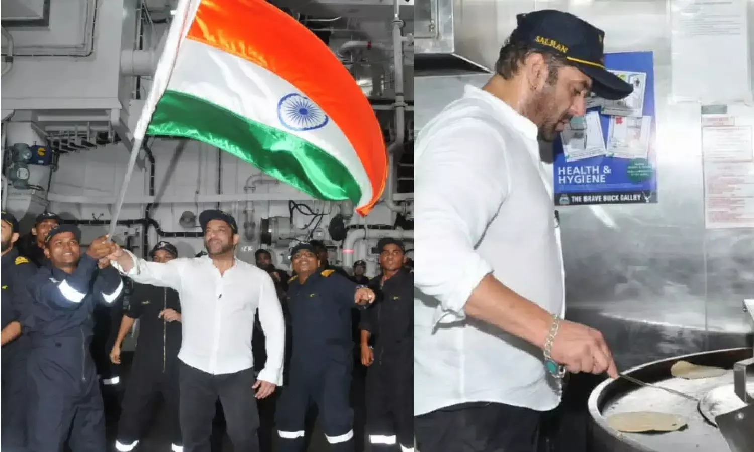 Salman Khan ने भारतीये नौसेना के साथ लहराया तिरंगा, खाना बनाया तस्वीरे वायरल Salman Khan ने भारतीये नौसेना के साथ लहराया तिरंगा, खाना बनाया तस्वीरे वायरल
