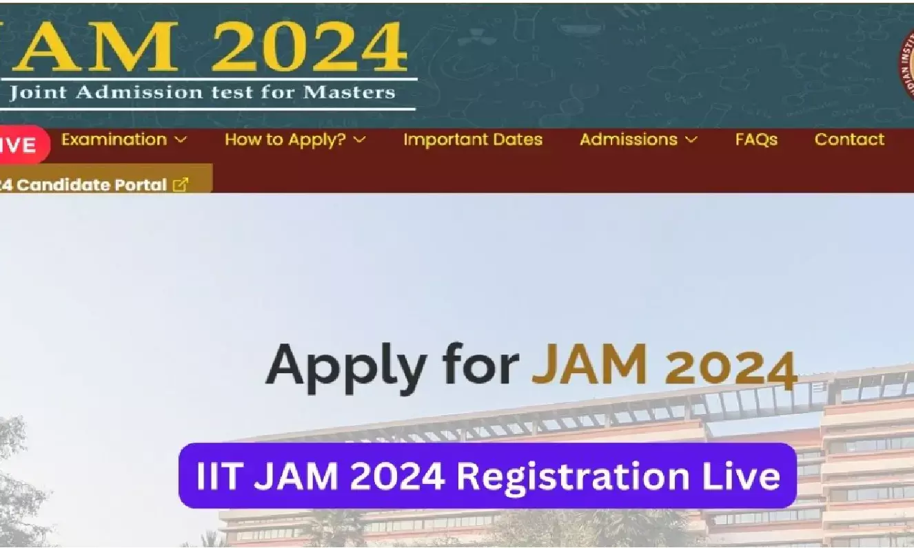 IIT JAM 2023 के लिए रजिस्ट्रेशन की आखिरी तारीख बढ़ गई हैं, अब इस दिन तक कर सकते आवेदन IIT JAM 2023 के लिए रजिस्ट्रेशन की आखिरी तारीख बढ़ गई हैं, अब इस दिन तक कर सकते आवेदन