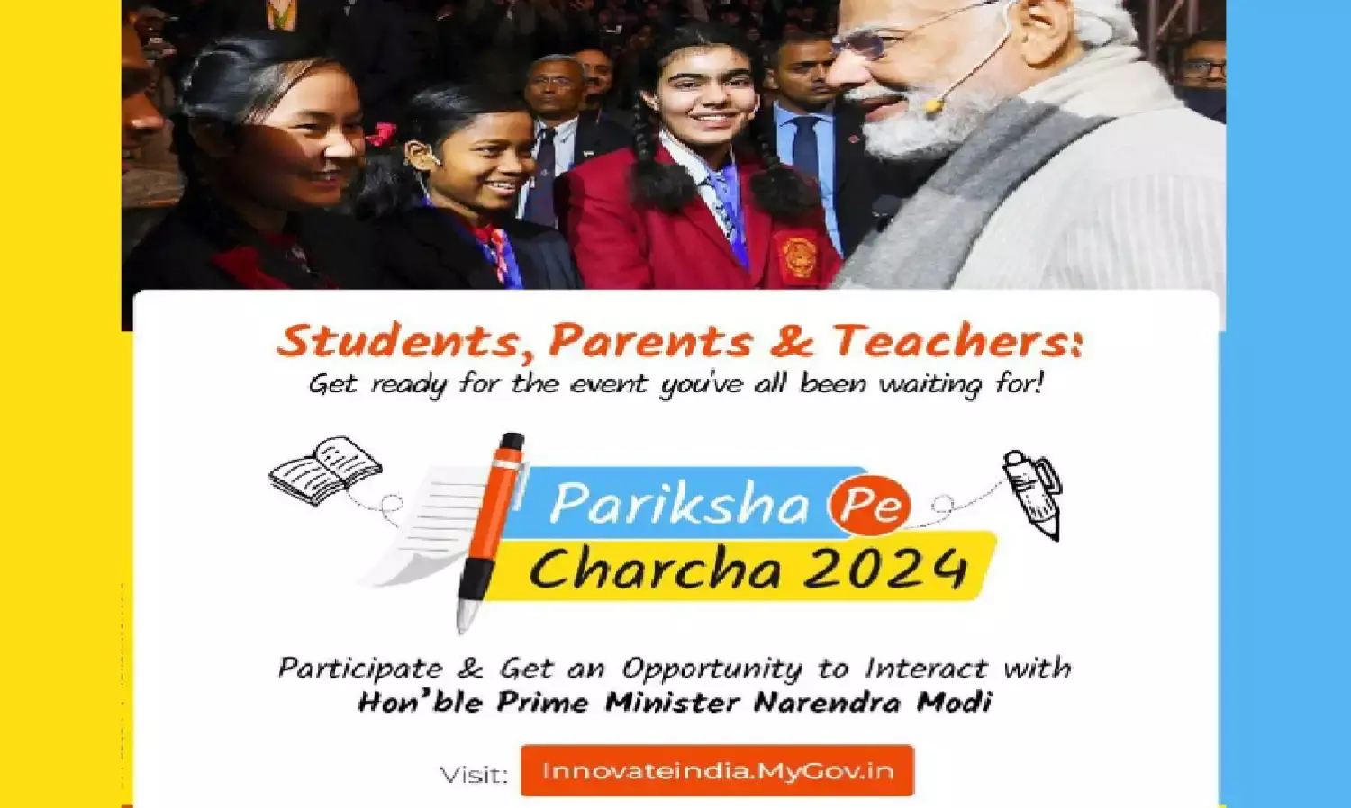 Pariksha Pe Charcha (PPC) 2024 Live: पीएम नरेन्द्र मोदी ने छात्रों को कहा परीक्षा के दौरान होने वाली गलतियों व तनाव का सामना ऐसे करे Pariksha Pe Charcha (PPC) 2024 Live: पीएम नरेन्द्र मोदी ने छात्रों को कहा परीक्षा के दौरान होने वाली गलतियों व तनाव का सामना ऐसे करे